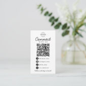 Maak contact met ons Social Media QR Code Company  Informatiekaartje (Staand voorkant)