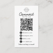 Maak contact met ons Social Media QR Code Company  Informatiekaartje (Voorkant)