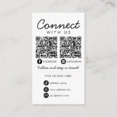 Maak contact met ons Social Media QR Code Company Informatiekaartje (Voorkant)