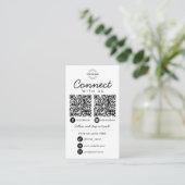 Maak contact met ons Social Media QR Code Company  Informatiekaartje (Staand voorkant)