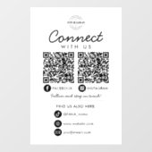 Maak contact met ons Social Media QR Code Company Raamsticker (Vel)