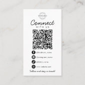 Maak contact met ons Social Media QR Code Company  Visitekaartje (Voorkant)