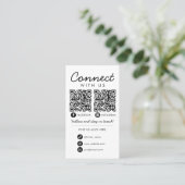 Maak contact met ons Social Media QR Code Company  Visitekaartje (Staand voorkant)