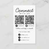 Maak contact met ons Social Media QR Code Company  Visitekaartje (Voorkant)