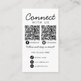 Maak contact met ons Social Media QR Code Company  Visitekaartje