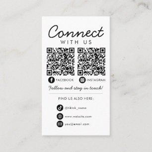 Maak contact met ons Social Media QR Code Company  Visitekaartje