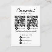 Maak contact met ons Social Media QR Code Company  Visitekaartje (Voorkant)