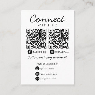 Maak contact met ons Social Media QR Code Company  Visitekaartje