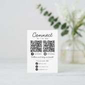 Maak contact met ons Social Media QR Code Company  Visitekaartje (Staand voorkant)