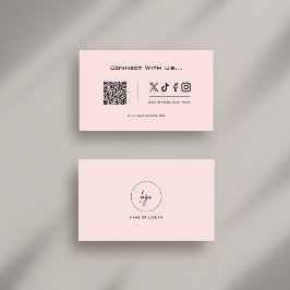 Maak contact met ons Social Media QR Code Logo Pin Visitekaartje