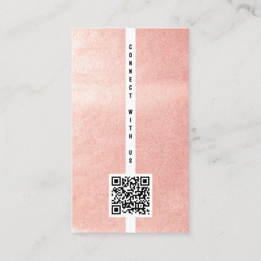 Maak contact met ons Social Media QR Code Logo whi Visitekaartje (Achterkant)