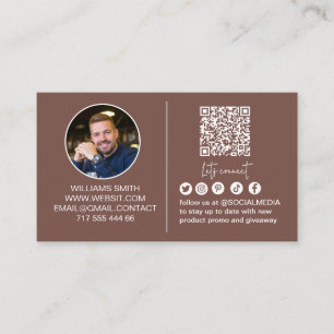 Maak contact met ons Social Media Qr Code Logo Zak Visitekaartje