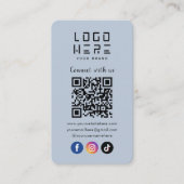 Maak contact met ons Social Media QR Code Modern N Informatiekaartje (Voorkant)