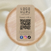 Maak contact met ons Social Media QR Code Modern R Visitekaartje