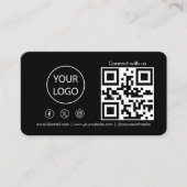 Maak contact met ons Social Media QR Code Modern Visitekaartje (Voorkant)