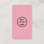 Maak contact met ons Social Media QR Code Roze Visitekaartje (Achterkant)