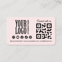 Maak contact met ons Social Media QR Code Roze Zak