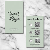 Maak contact met ons Social Media QR Code Sage Gre Visitekaartje