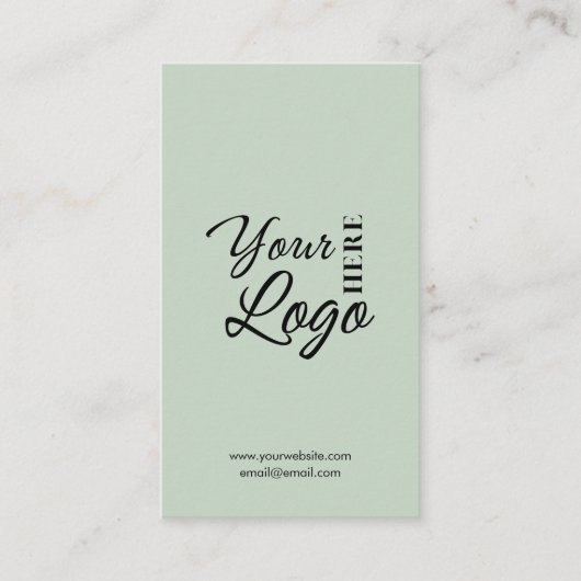 Maak contact met ons Social Media QR Code Sage Gre Visitekaartje (Voorkant)