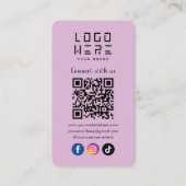 Maak contact met ons Social Media QR Code Soft Paa Visitekaartje (Voorkant)