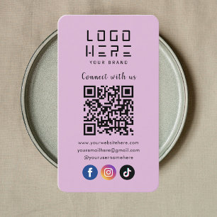 Maak contact met ons Social Media QR Code Soft Paa Visitekaartje