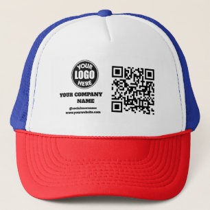 Maak contact met ons   Social Media QR Code White  Trucker Pet
