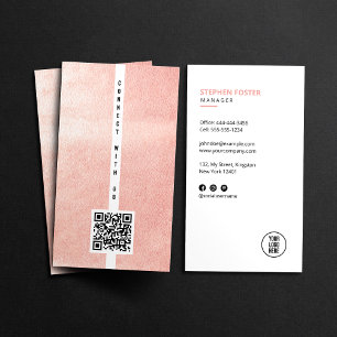 Maak contact met ons Sociale media QR-code Logo wi Visitekaartje