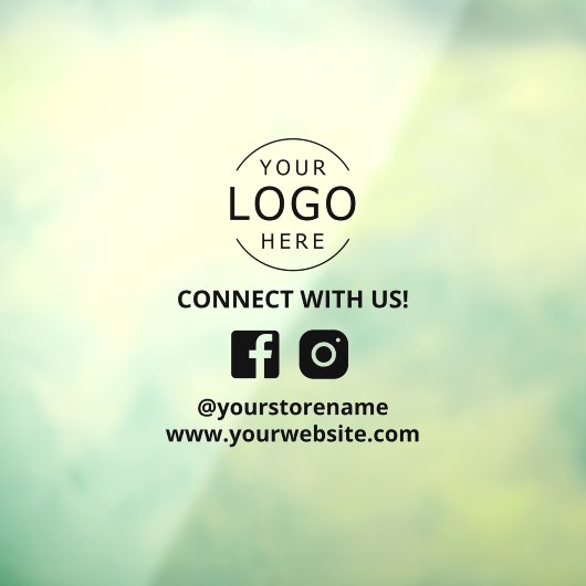 Maak contact met ons via Social Media Marketing Raamsticker (Vel 3)