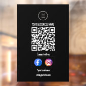 Maak contact met ons Zwarte Zakelijke Logo Raamsticker (Vel 2)