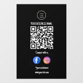 Maak contact met ons Zwarte Zakelijke Logo Raamsticker (Vel)