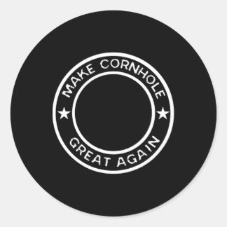Maak Cornhole Opnieuw Groot Toernooi Team T-shirt Ronde Sticker