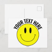Maak, Creëer Je Eigen Smilie Smile Ansichtkaart Briefkaart (Voorkant / Achterkant)