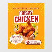 Maak Crispy Chicken Shop Prijs Menu Promo Aanpasba Raamsticker (Vel)