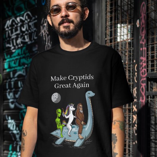 Maak Cryptiden Weer Groot T-shirt Alien Eenhoorn