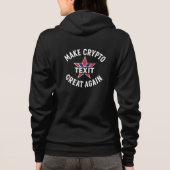 Maak Crypto weer geweldig Vrouwen Zip Up Hoodie (Achterkant)