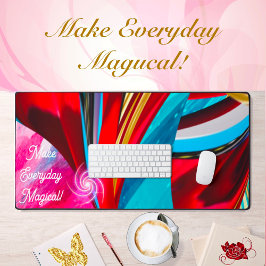 Maak dagelijkse magische motivatie vloeibaar Abstr Bureaumat