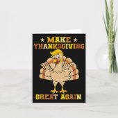 Maak Dankzeggingen Groot Again Trump Kalkoen 2024  Kaart (Voorkant)