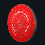 Maak Dart-games opnieuw geweldig Dartbord<br><div class="desc">Dartbord Dart Board dart gooien leuke competitieve game set en muur opknoping art decor afgedrukt met een Make America Great Again spelen op woorden en productnamen met witte tekst op MAGA rode achtergrond kleur stijl door TheFabricSeal print on demand shop op Zazzle.com #ZazzleMade https://www.zazzle.com/store/thefabricseal TheFabricSeal©️Original. Dit is een woordspeling op...</div>