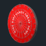 Maak Dart-games opnieuw geweldig Dartbord<br><div class="desc">Dartbord Dart Board dart gooien leuke competitieve game set en muur opknoping art decor afgedrukt met een Make America Great Again spelen op woorden en productnamen met witte tekst op MAGA rode achtergrond kleur stijl door TheFabricSeal print on demand shop op Zazzle.com #ZazzleMade https://www.zazzle.com/store/thefabricseal TheFabricSeal©️Original. Dit is een woordspeling op...</div>