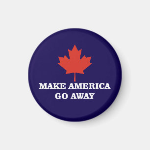 maak dat amerika weggaat canada blad vlag politiek magneet