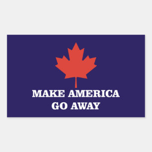 maak dat Amerika weggaat canada esdoornblad vlag p Rechthoekige Sticker