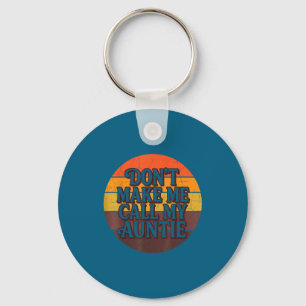 Maak dat mijn tante niet moet bellen Retro zonsond Sleutelhanger