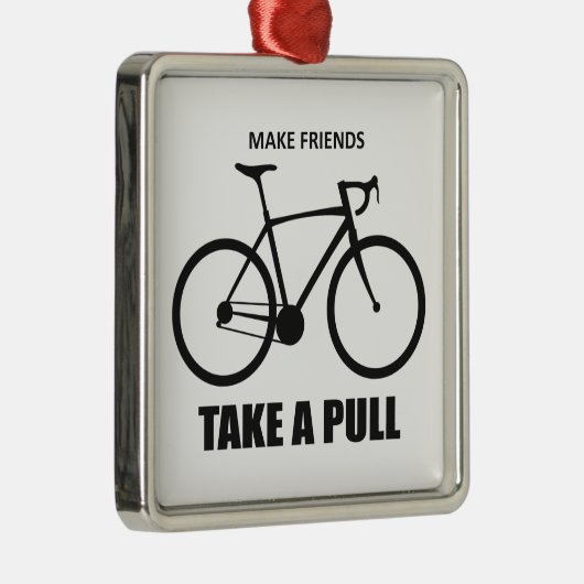 Maak dat vrienden een volledige fiets maken metalen ornament (Rechts)