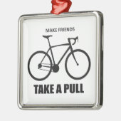 Maak dat vrienden een volledige fiets maken metalen ornament (Links)