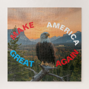 MAAK DE AMERIKAANSE GROTE EAGLE SUNRISE OPNIEUW LEGPUZZEL