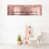 Maak de artistieke Eyelash Roos Gold-druppels een  Spandoek (Insitu)