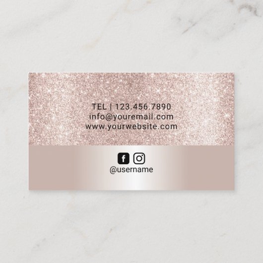 Maak de artistieke Luxury Driving Lips Blush Roos  Visitekaartje (Achterkant)