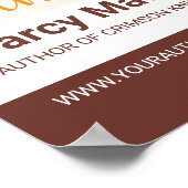 Maak de Auteur Promo Foto Moderne QR Code Poster (Hoek)