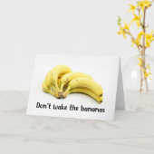 Maak de bananen niet wakker kaart (Gele Bloem)