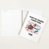 Maak de creatieve verbindingen denken neonsynaps planner (Display)